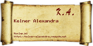 Kelner Alexandra névjegykártya